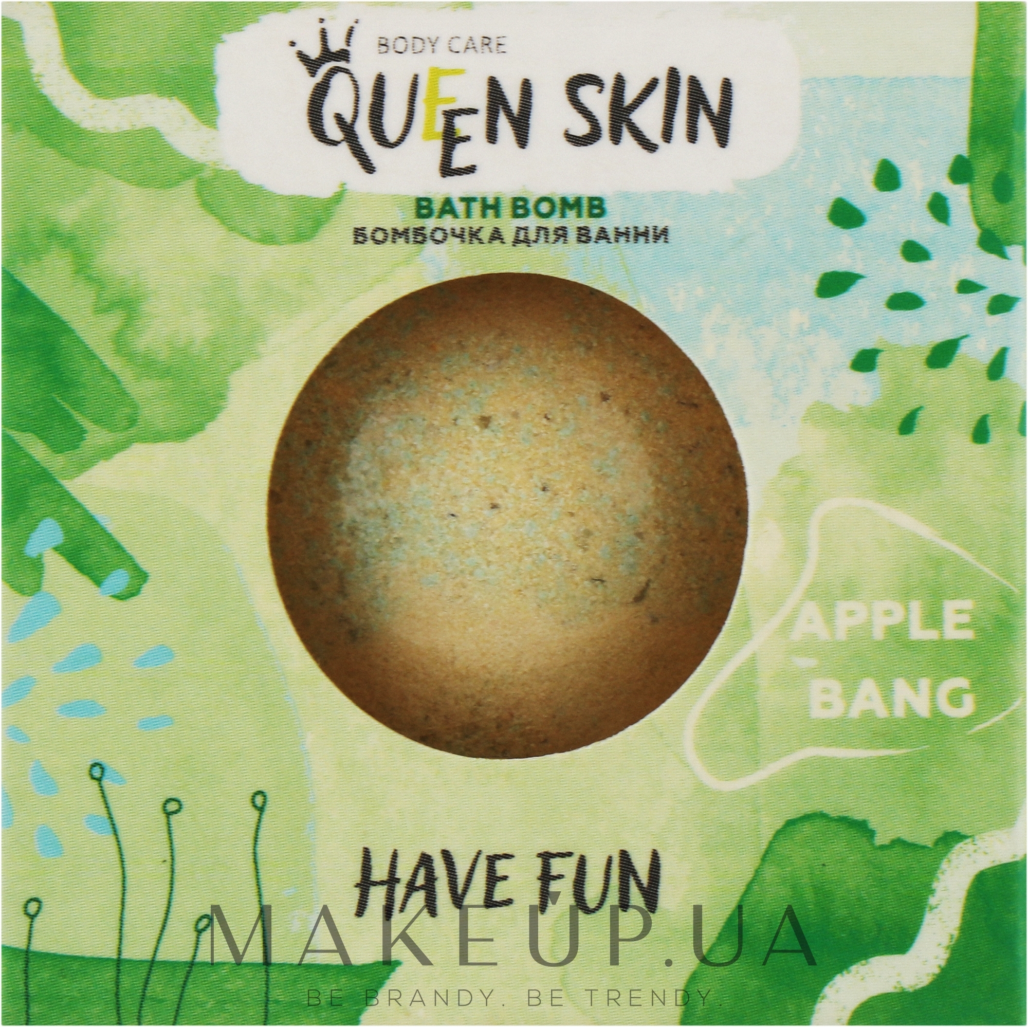 Бомбочка для ванни "Яблучний вибух" - Queen Skin Bath Bomb Apple Bang — фото 75g