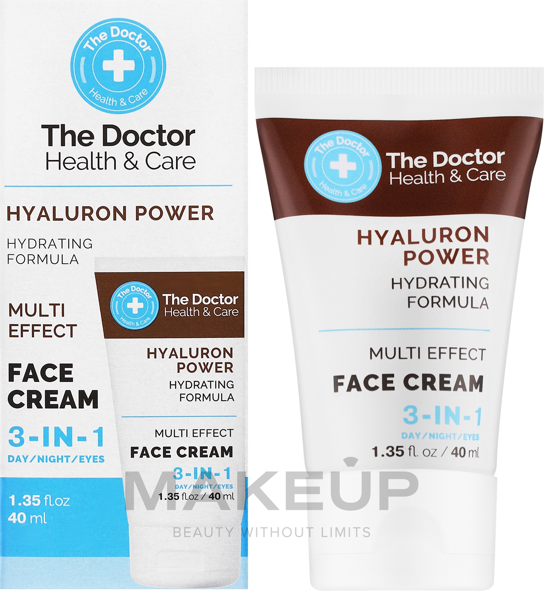 Крем для лица 3 в 1 - The Doctor Health & Care Hyaluron Power Face Cream — фото 40ml