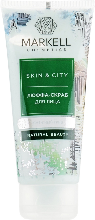 Люффа-скраб для лица "Снежный гриб" - Markell Skin&City Face Scrub