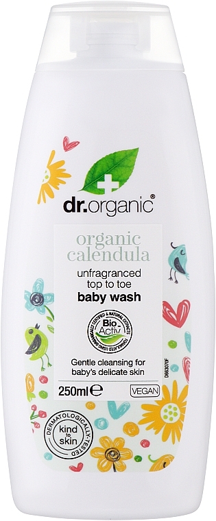 Детский гель для душа 2-в-1 с органической календулой - Dr. OrganicOrganic Calendula 2-in-1 Baby Wash — фото N1