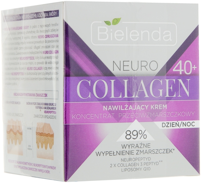 Зволожувальний крем-концентрат проти зморшок 40+ - Bielenda Neuro Collagen — фото N3