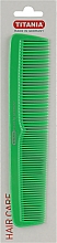 Расческа пластиковая комбинированная 19.5 см, зеленая - Titania — фото N1