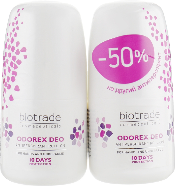 Набор шариковых антиперспирантов длительного действия "до 10 дней без пота и запаха" - Biotrade Odorex (deo/2x40ml)