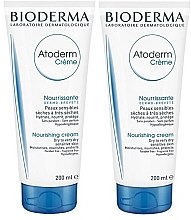 Духи, Парфюмерия, косметика Набор - Bioderma Atoderm Nourishing Cream (cr/200ml + cr/200ml)