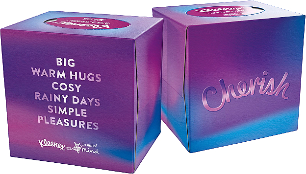 Салфетки в коробке, 48 шт., Cherish - Kleenex Mindfulness Collection  — фото N1