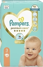 Підгузки Pampers Premium Care Розмір 3 (Midi), 6-10 кг, 40 шт. - Pampers — фото N2