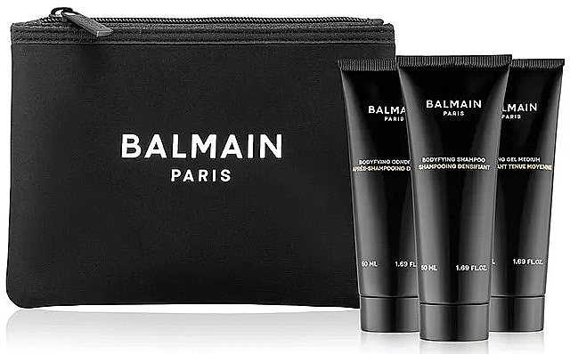 Набор - Balmain Paris Hair Couture Travel Size Gift Set (shmp/50ml + cond/50ml + h/gel/50ml + bag) — фото N1