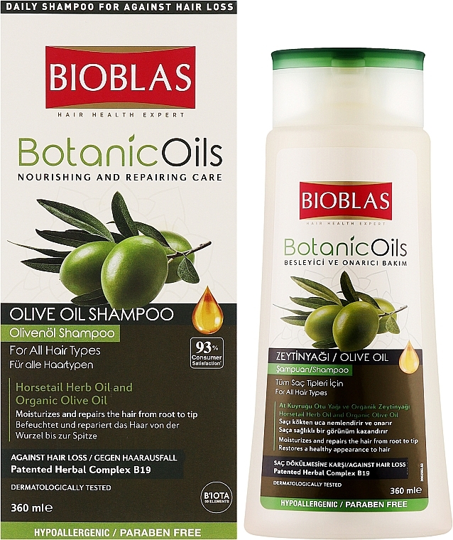 Шампунь для волос с оливковым маслом - Bioblas Botanic Oils — фото N2
