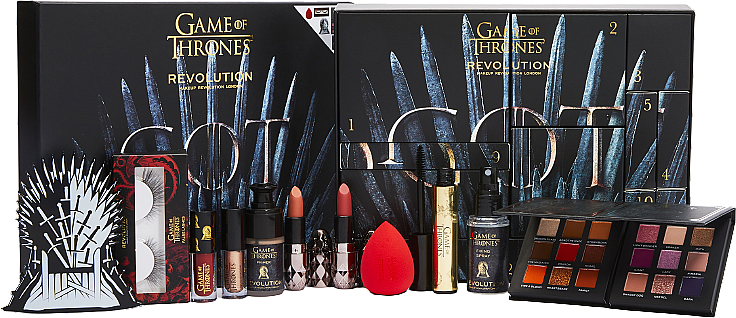 Набір "Адвент-календар", 12 продуктів - Makeup Revolution X Game Of Thrones 12 Days Advent Calendar — фото N2