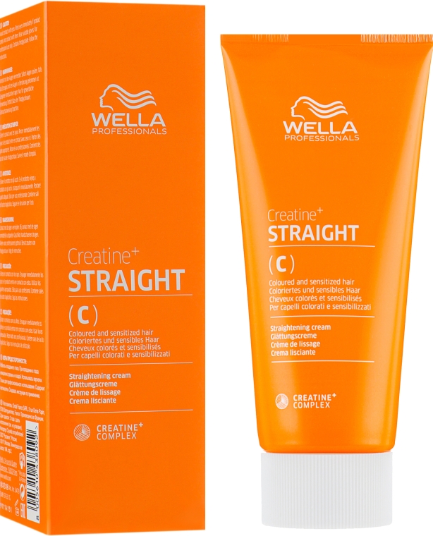 Крем для выпрямления окрашенных и чувствительных волос - Wella Professionals Creatine+ Straight C — фото N2