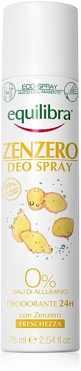 Дезодорант-спрей с экстрактом имбиря - Equilibra Ginger Deo Spray — фото N1