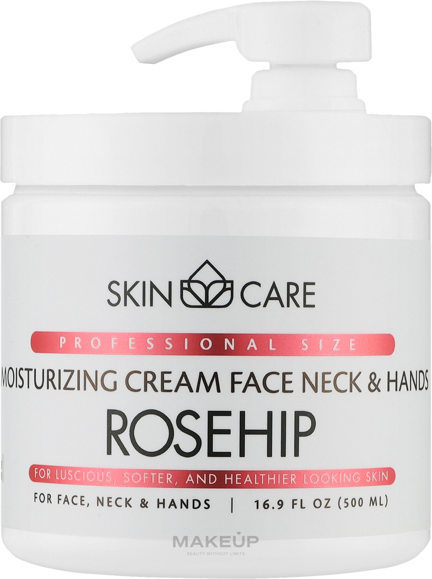 Зволожуючий та живильний крем з шипшиною для обличчя, шиї та рук - Dead Sea Collection Skin Care Rose Hip Moisturizing & Nourishing Cream — фото 500ml