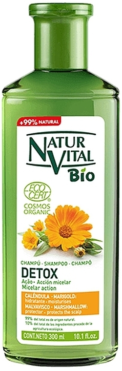 Шампунь для ламкого волосся "Календула" - Natur Vital Bio Detox Shampoo — фото N1