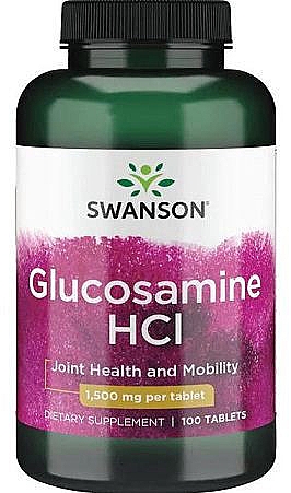 Пищевая добавка "Глюкозамин ХСЛ", 1500мг - Swanson Glucosamine HCL — фото N1