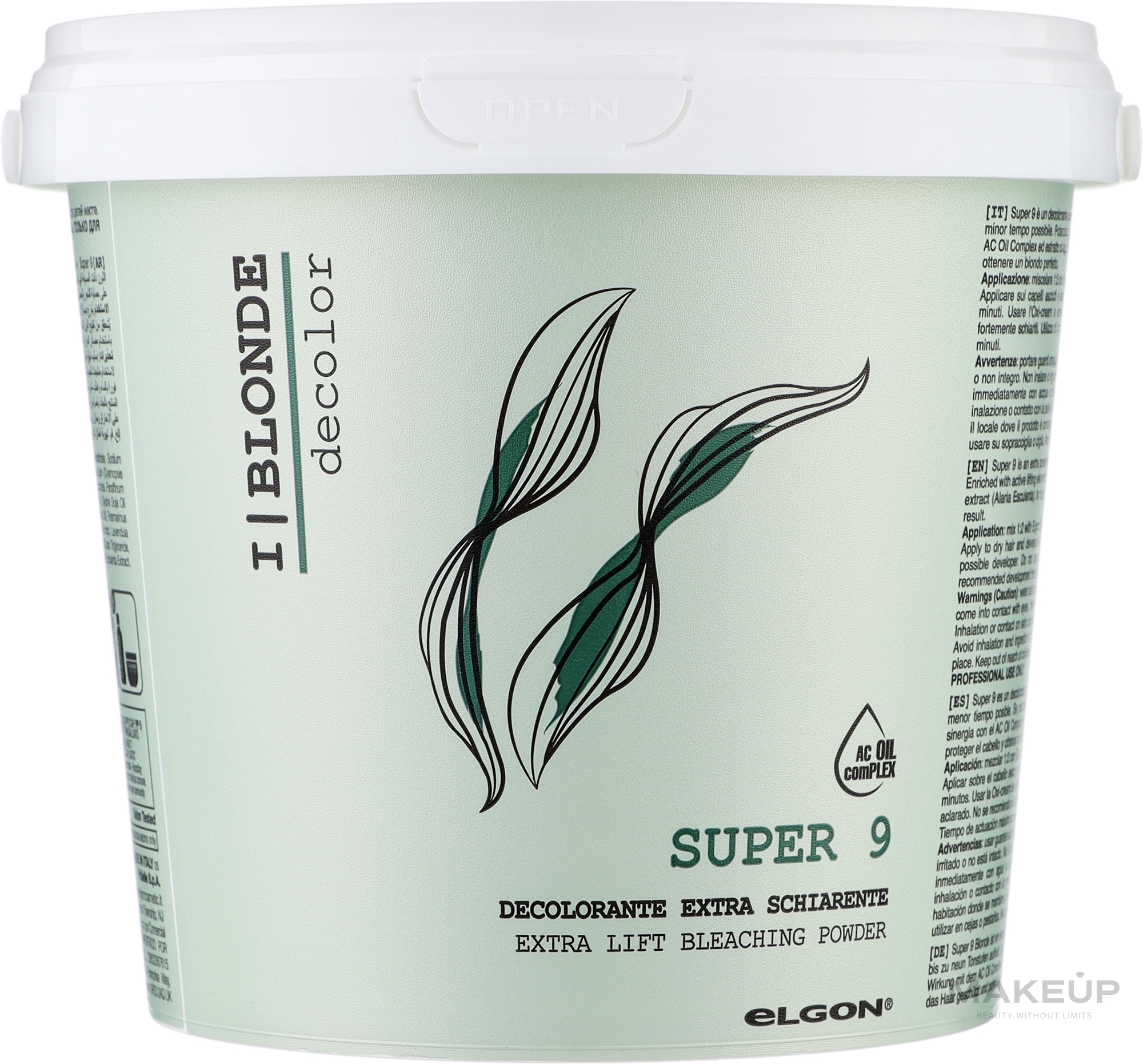 Обесцвечивающая пудра - Elgon I Blonde Decolor Super 9 Bleach — фото 500g