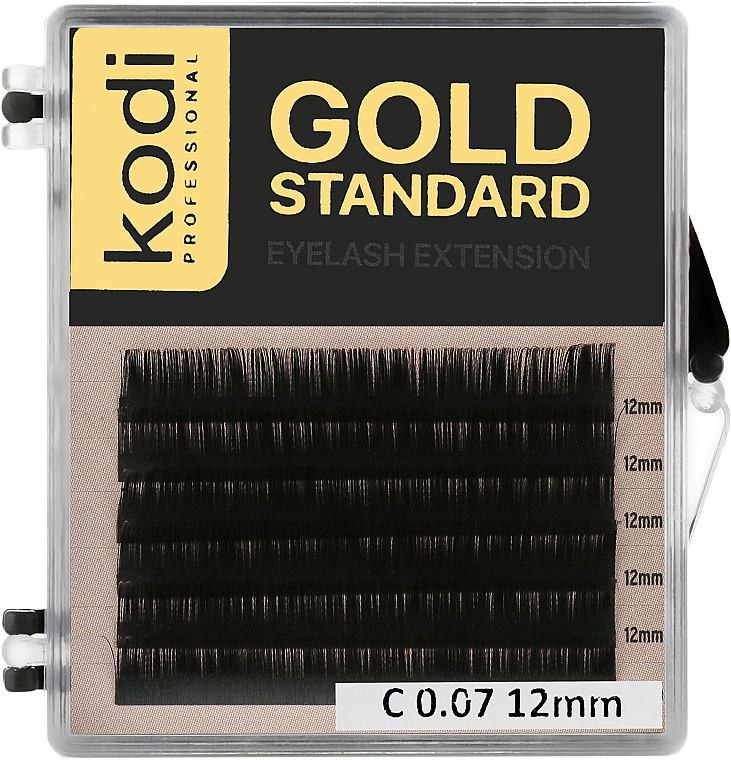 Накладные ресницы Gold Standart D 0.05 (6 рядов: 12 мм) - Kodi Professional — фото N1