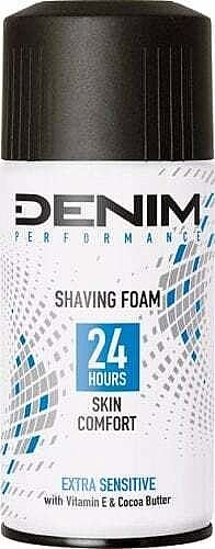 Пена для бритья для чувствительной кожи - Denim Performance Extra Sensitive Shaving Foam — фото N1