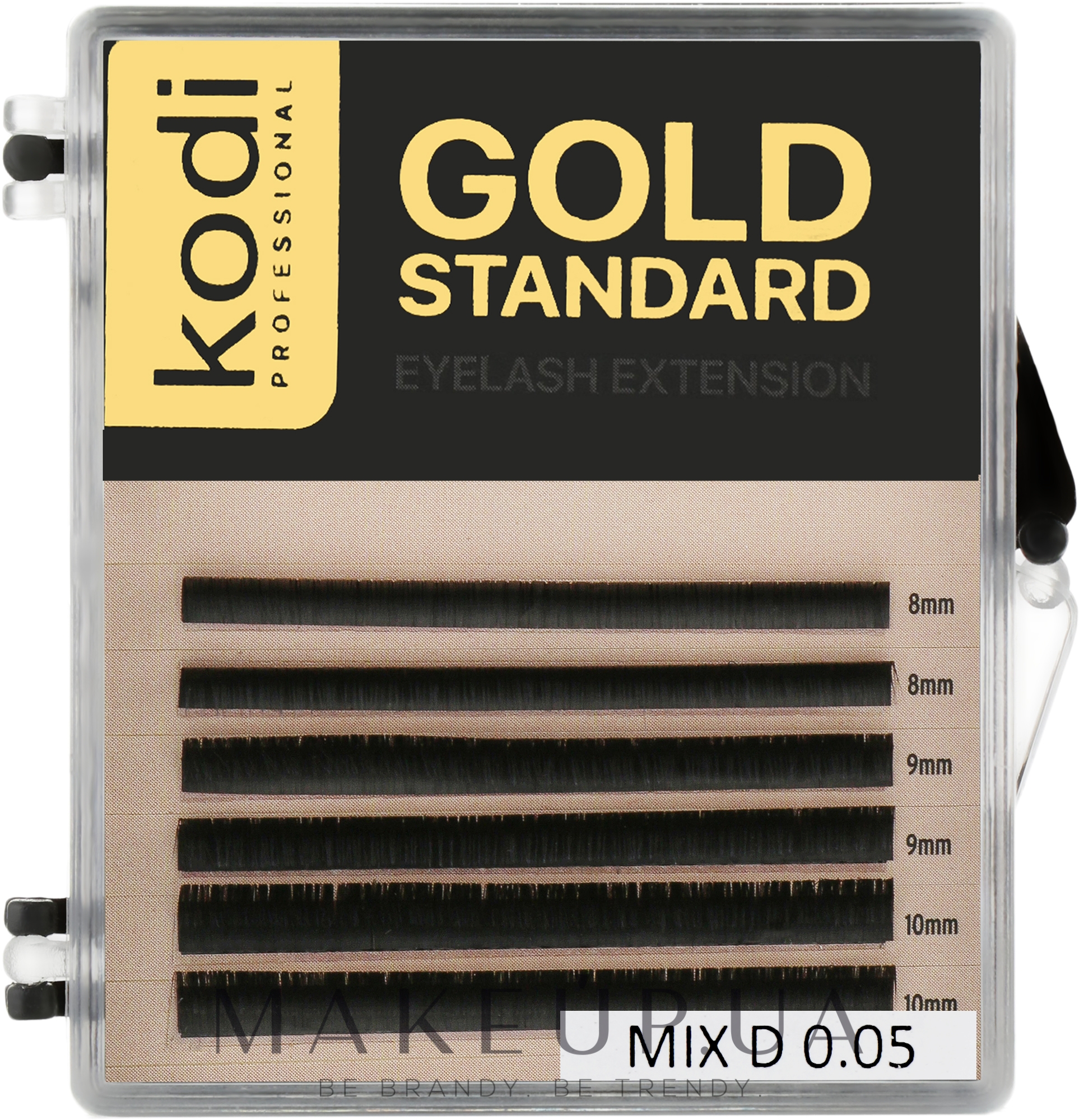 Накладные ресницы Gold Standart D 0.05 (6 рядов: 8/9/10 мм) - Kodi Professional — фото 1уп