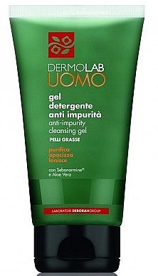 Очищувальний гель для жирної шкіри - Dermolab Uomo Cleansing Gel — фото N1
