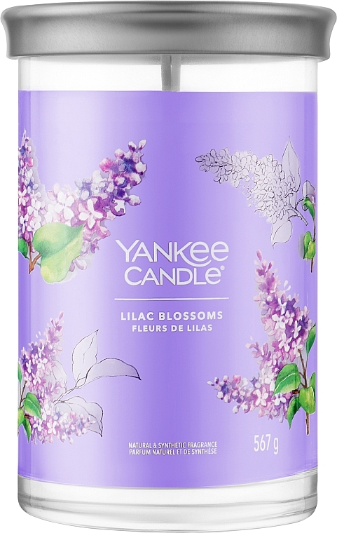 Ароматическая свеча на подставке «Цветы сирени», 2 фителя - Yankee Candle Lilac Blossoms Tumbler — фото N1