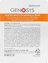 Крем для лица мультивитаминный - Genosys Multi Vita Radiance Cream (пробник) — фото N2