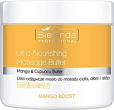 Ультрапитательное масло для массажа тела, рук и ног - Bielenda Professional Mango Boost Ultra-Nourishing Massage Butter — фото N1