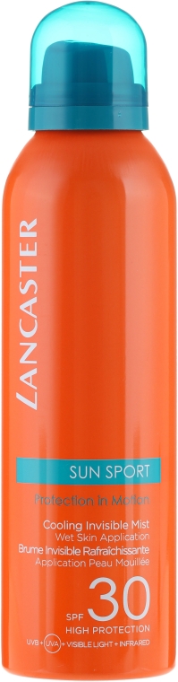 Сонцезахисний спрей - Lancaster Sun Sport Cooling Invisible Mist Wet Skin SPF30 — фото N1