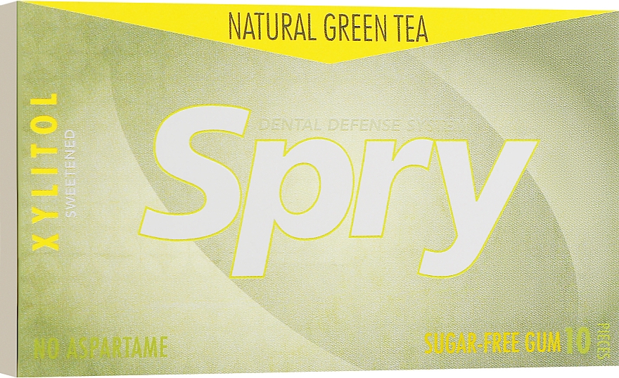 Натуральная жевательная резинка с зеленым чаем и ксилитом - Spry Chewing Gum — фото N1
