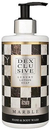 Жидкое мыло и гель для душа 2 в 1 "Мрамор №1" - Dexclusive Luxury Lotion Soap Hand & Body Wash Marble №1 — фото N1