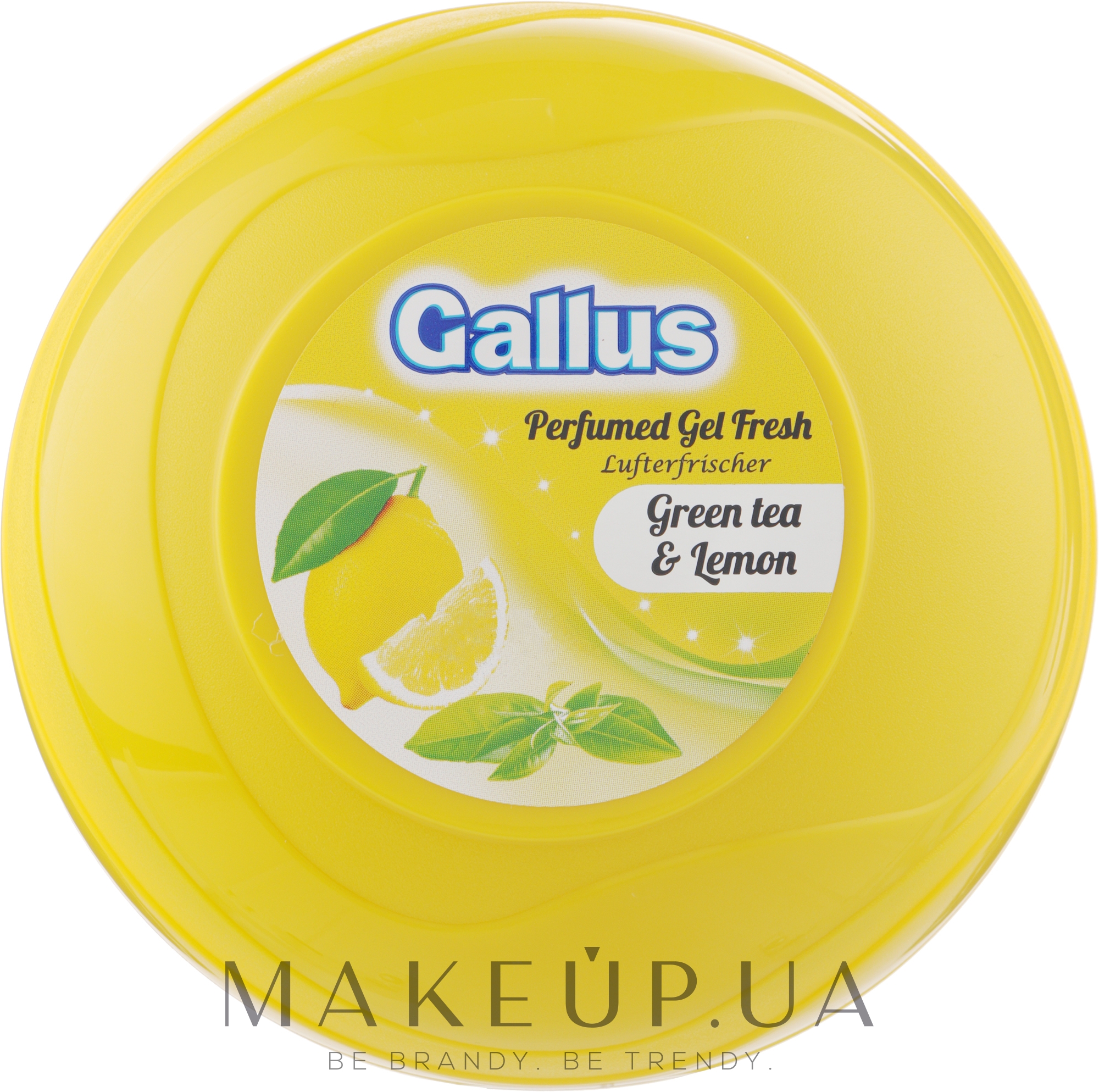 Гелевый освежитель воздуха "Зеленый чай и лимон" - Gallus Perfumed Gel Fresh Green Tea & Lemon — фото 150g