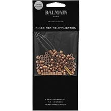 Мікрокільця для нарощування волосся, чорні, 100 шт. - Balmain Paris Hair Couture Soft Rings Black — фото N1