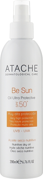Омолоджувальна сонцезахисна суха олія для тіла - Atache Be Sun Oil Ultra Protective SPF50 — фото N1