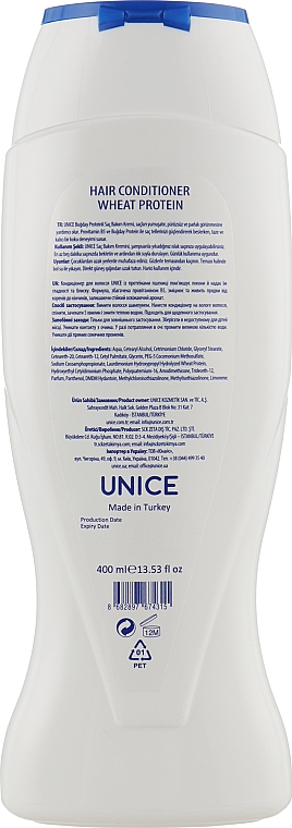 Кондиціонер для волосся з протеїнами пшениці - Unice Hair Conditioner — фото N2