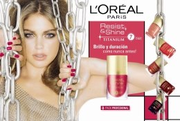 Лак для нігтів - L'Oreal Paris Resist & Shine Titanium Nail Polish — фото N3