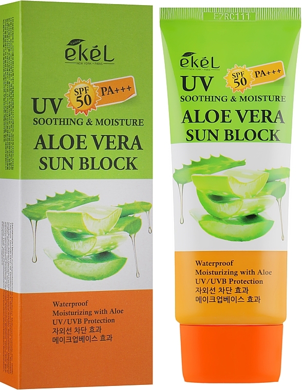 УЦЕНКА Солнцезащитный крем для лица с алоэ - Ekel Uv Aloe Sun Block * — фото N1