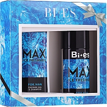 Духи, Парфюмерия, косметика Bi-es Max Ice Freshness For Man - Набор (h/shm/250ml + deo/150ml)