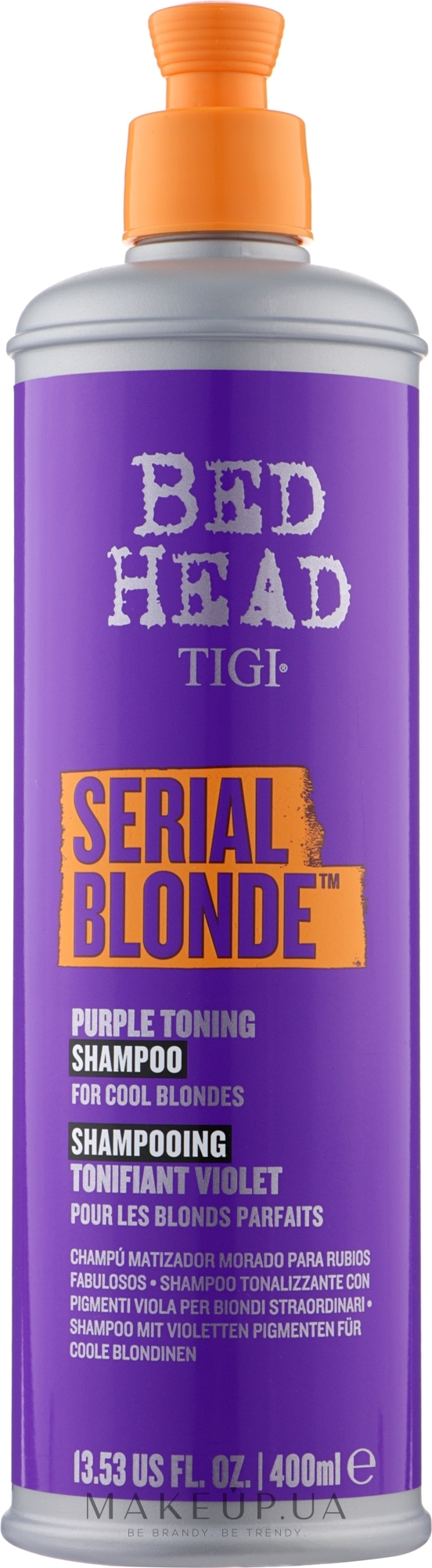 Фиолетовый шампунь для блондинок - Tigi Bed Head Serial Blonde Purple Toning Shampoo — фото 400ml