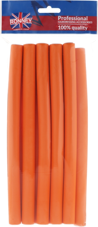 Бигуди для волос 16/240 mm, оранжевые - Ronney Professional Flex Rollers RA 00043 — фото N1