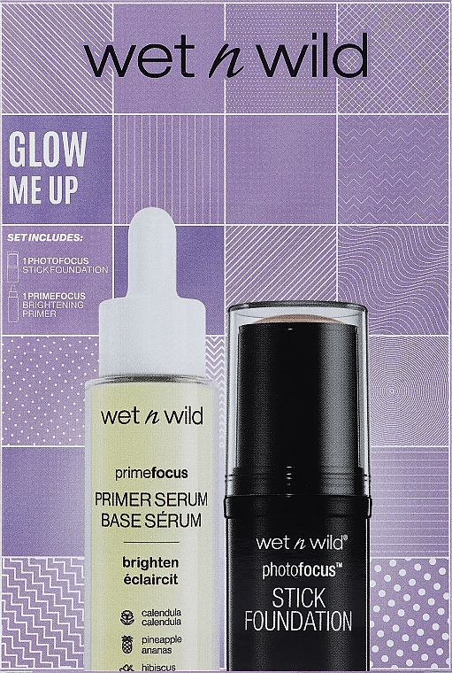 Подарочный набор - Wet N Wild Glow Me Up (found/12g + primer/30ml) — фото N1