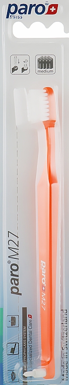 Зубна щітка "M27", помаранчева - Paro Swiss Isola F