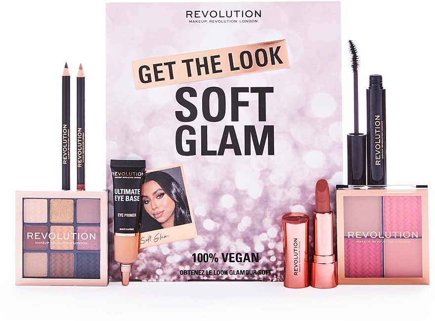 Набор, 7 продуктов - Makeup Revolution Get The Look: Soft Glam Makeup Gift Set — фото N1