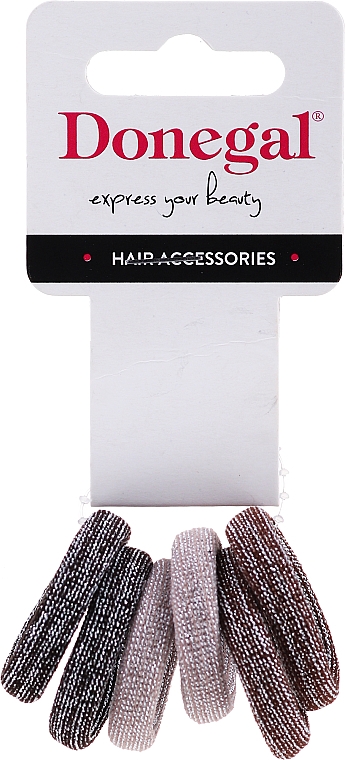 Набір аксесуарів для волосся FA-5623, чорний + бежевий + коричневий - Donegal — фото N1