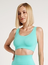 Топ безшовний на широких бретельках "Tank Top", mint - Giulia — фото N2