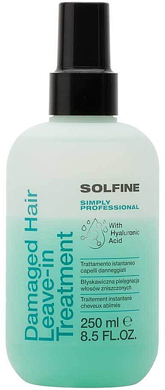 Незмивний двофазний спрей - Solfine Damaged Hair Leave-In Treatment — фото N1