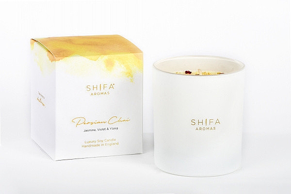 Свеча в стекле - Shifa Aromas Candle Glass Persian Chai — фото N1