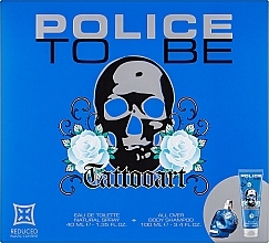 Духи, Парфюмерия, косметика Police To Be Tattooart For Man - Набор (edt/40ml + b/wash/100ml)