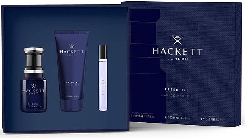 Hackett London Essential - Набор (edp/50ml + sh/gel/100ml + edp/10ml) — фото N2