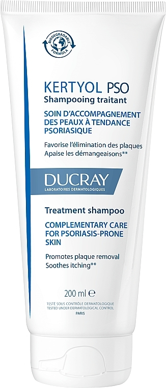 Восстанавливающий шампунь для волос - Ducray Kertyol P.S.O. Rebalancing Treatment Shampoo — фото N3
