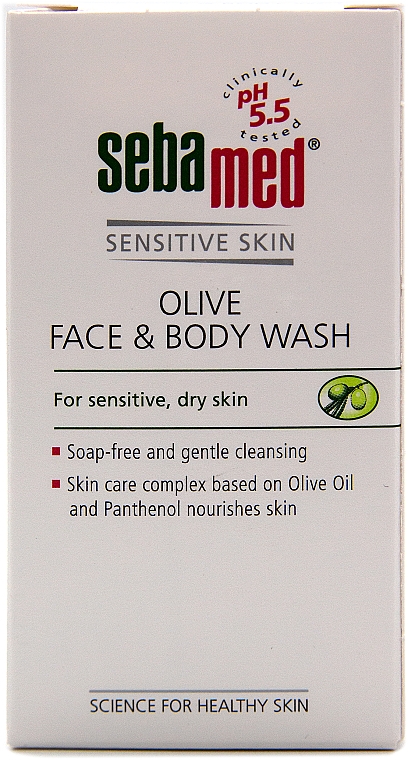 ПОДАРУНОК! Рідкий засіб для миття обличчя й тіла оливковий - Sebamed (тестер) — фото N1