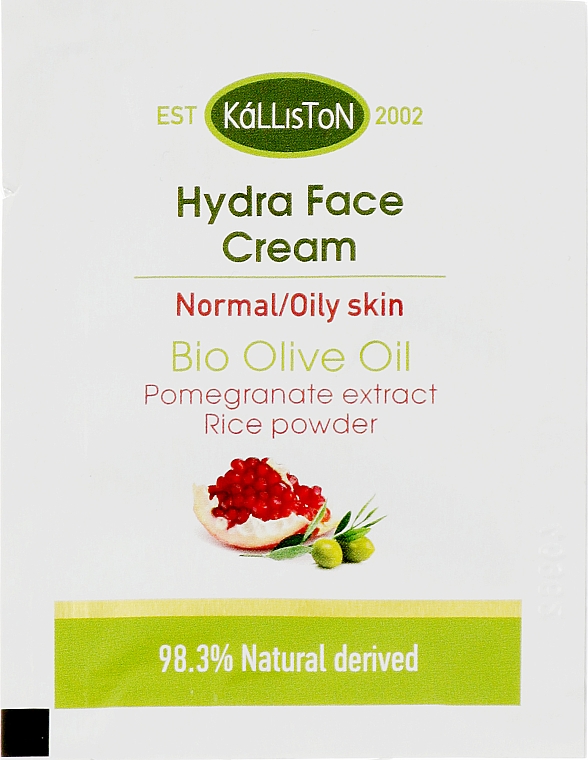 Крем для жирної шкіри - Kalliston Hydra Active Face Cream For Oily Skin (пробник) — фото N1